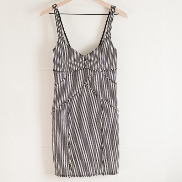 Free People Dresses & Skirts - Free People black and white polka dot bodycon dress